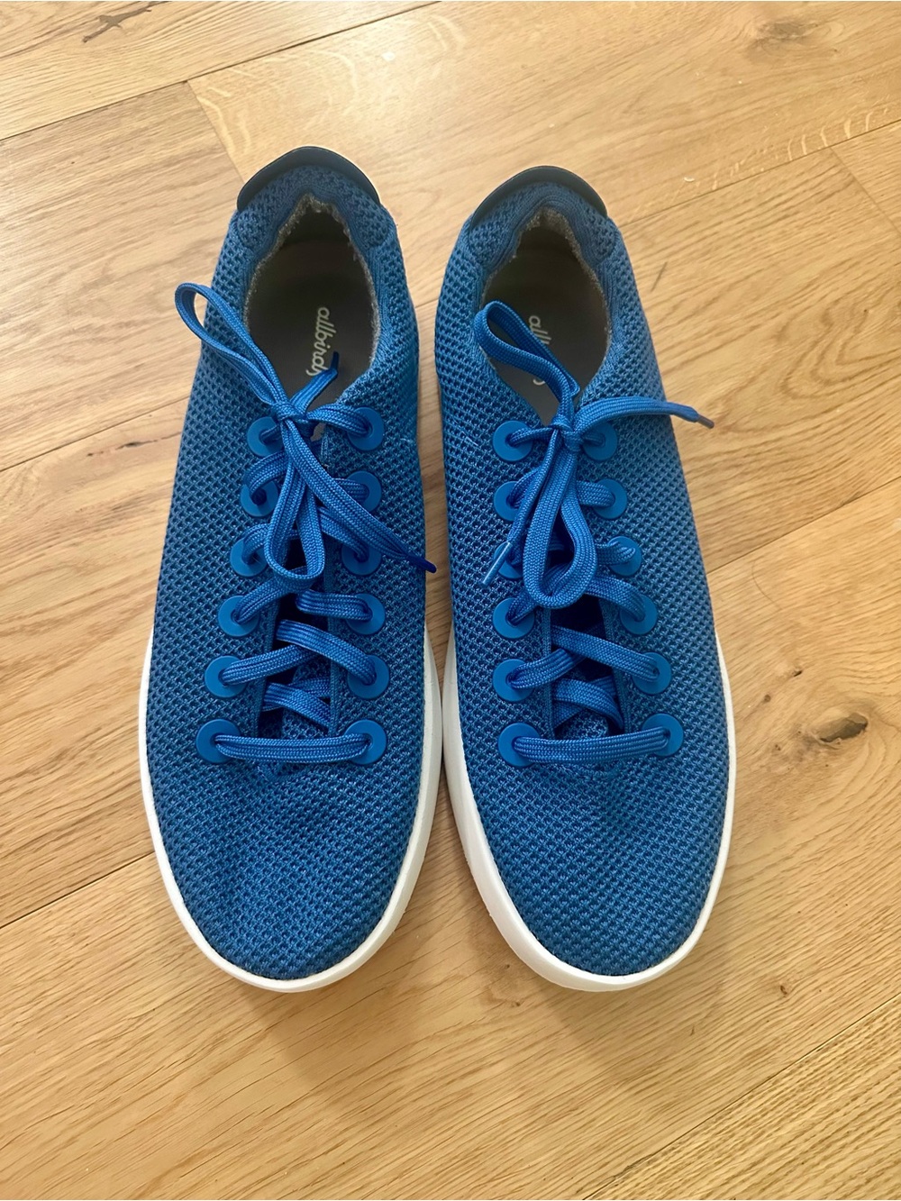 allbirds Men's Blue Knit Lace-Up Sneakers